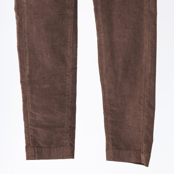 Brunello Cucinelli Brown Velvet Slim-Fit Pants - Picture 5 of 14